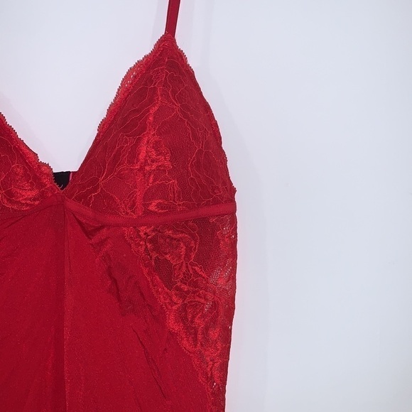 LA Senza red Satin padded bra slip dress size Medium - Picture 5 of 16
